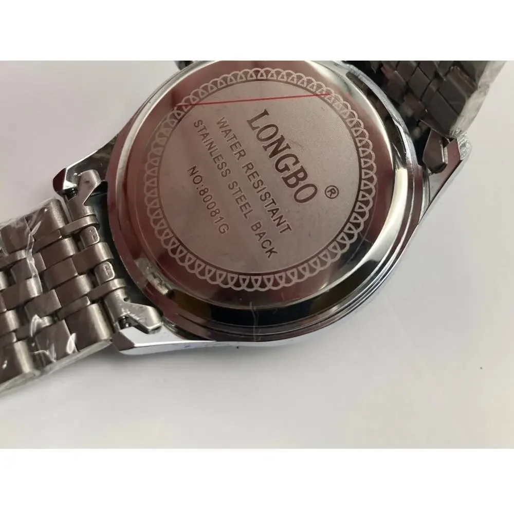 New Longbo His & Hers Quartz Watch Set-Roman Numeral-NIB - New Batteries - WR